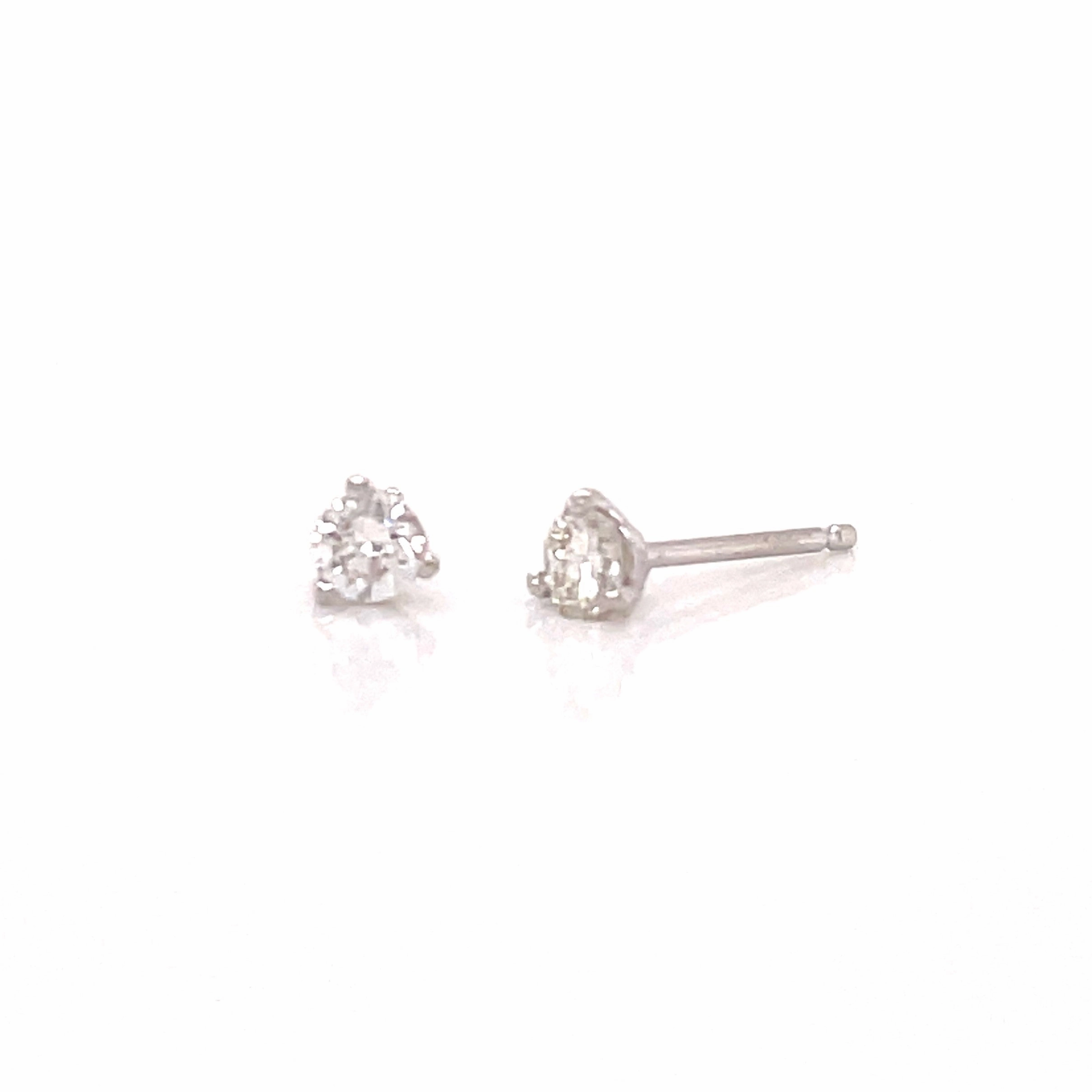Trendy Selection 0.11cttw Round Diamonds in Three Prong Martini Earrings