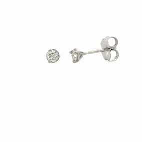 0.24cttw Round Diamonds in Three Prong Martini Earrings Spiral Trinket
