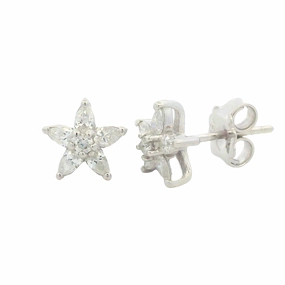 Daytime Item 0.56cttw Pear Diamonds in Cluster Earrings