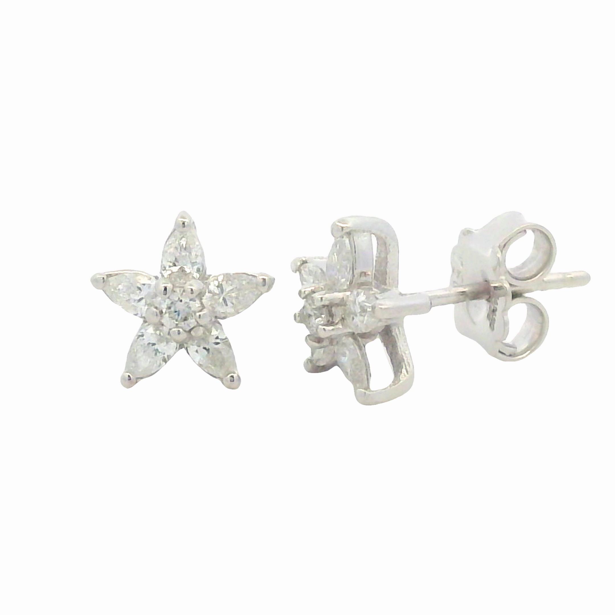 Daytime Item 0.56cttw Pear Diamonds in Cluster Earrings