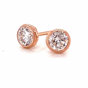 Trendy Jewelry Exquisite Adornment 0.65cttw Round Diamonds in Bezel Earrings