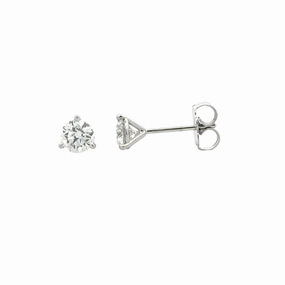 Minimalist Must-Have Unique Must-Have 0.66cttw Round Diamonds in Three Prong Martini Earrings