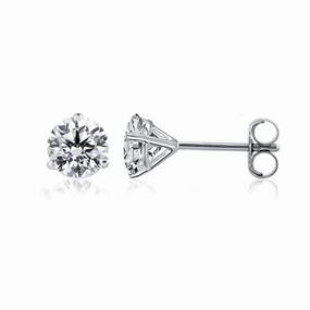 14K White Gold 3.07ctw Lab-Grown Diamond Stud Earrings Brilliant Product Chic Option