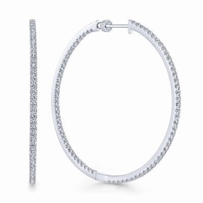 14kw Diamond Inside Out Large Hoop Earrings (3.07cttw) Safe Item