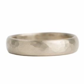 18kpw Gold 5mm Half Round Band Graceful Beauty