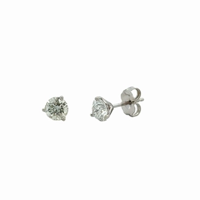 1.01cttw Round Diamonds in Three Prong Martini Earrings Fashionable Decor