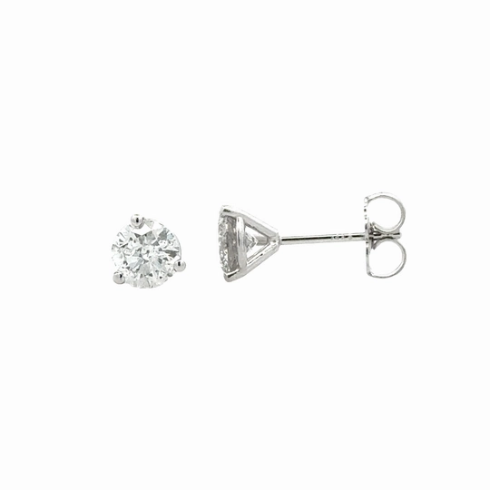 1.05cttw Round Diamonds in Three Prong Martini Earrings Bright Ornament