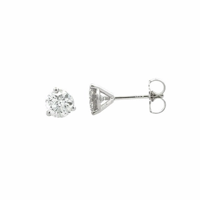 1.05cttw Round Diamonds in Three Prong Martini Earrings Bright Ornament