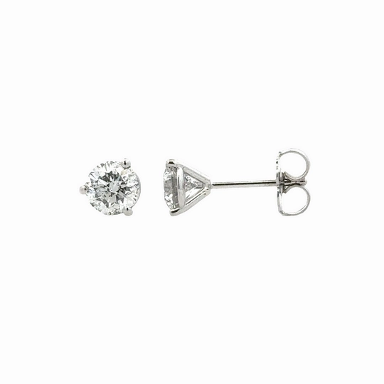 1.13cttw Round Diamonds in Three Prong Martini Earrings Holiday Piece