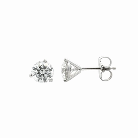 1.48cttw Round Diamonds in Three Prong Martini Earrings Comfortable Essential