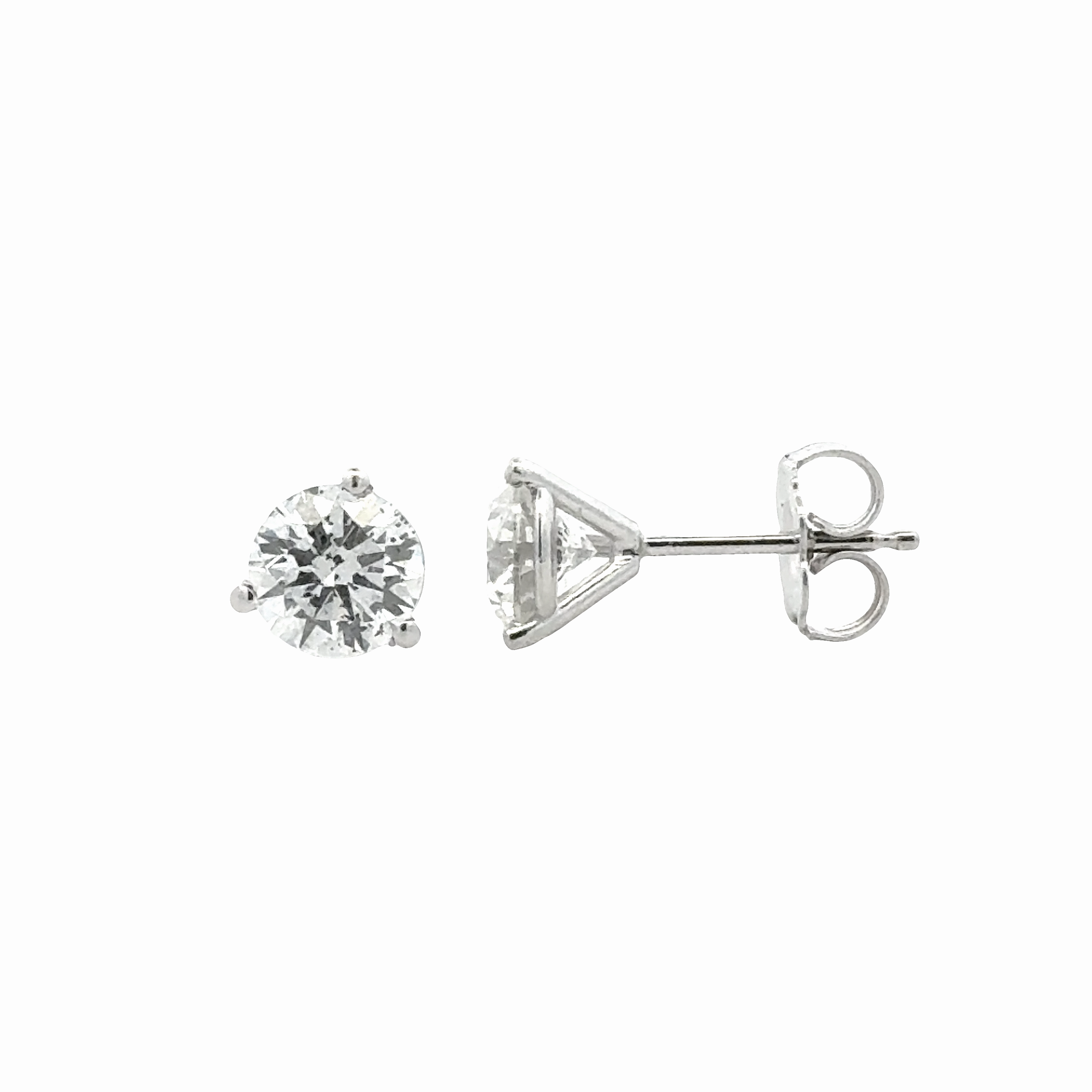 1.48cttw Round Diamonds in Three Prong Martini Earrings Comfortable Essential