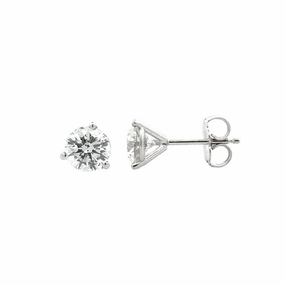1.4cttw Round Diamonds in Three Prong Martini Earrings Chic Appearance