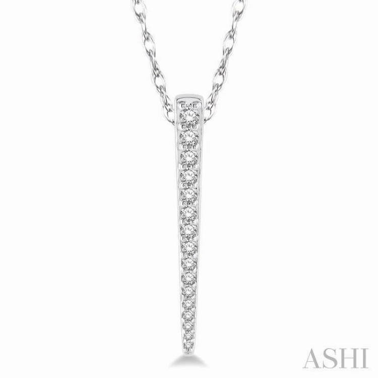 1/5 Ctw Spike Round Cut Diamond Pendant With Link Chain in 14K White Gold Professional Gift Luxury Finish