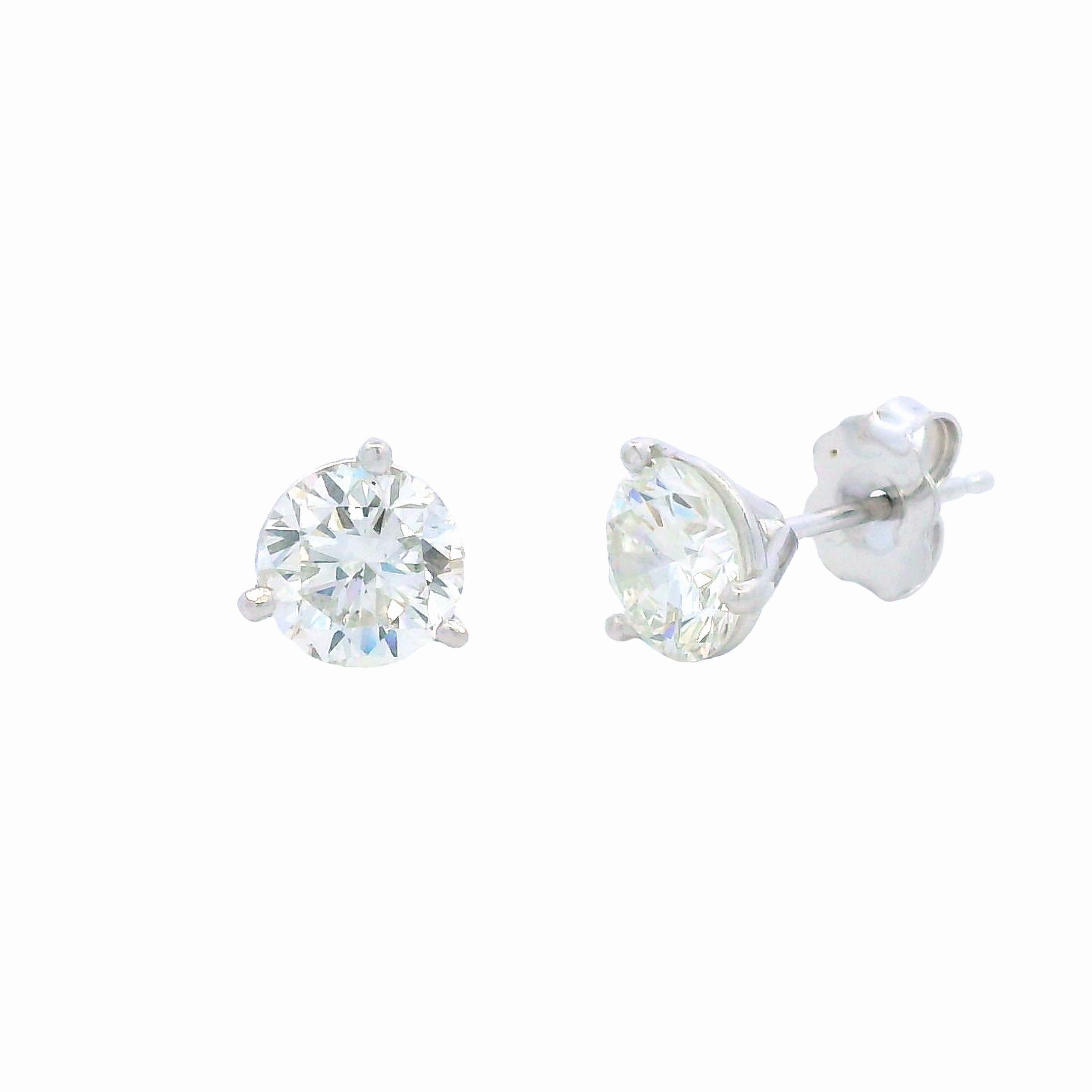 Comfortable item Evening Embellishment 1.85cttw Round Diamonds in Three Prong Martini Earrings