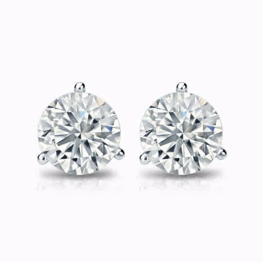 1cttw Round Diamonds in Three Prong Martini Earrings Delicate Element Stunning Adornment