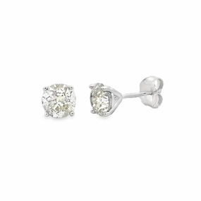 Glittering Ornament 2.03cttw Round Diamonds in Four Prong Martini Earrings