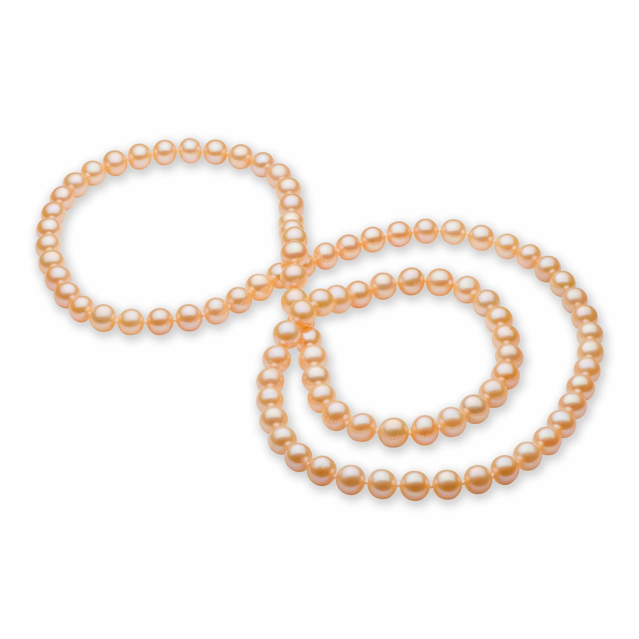 Statement Piece Comfortable Present 38" Peach Freshwater Pearl Strand