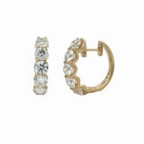 3 carat total weight Diamond Hoop Earrings Simple Aesthetic Large Ornament