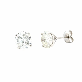 Artistic Item 4.08cttw Round Diamonds in Four Prong Martini Earrings