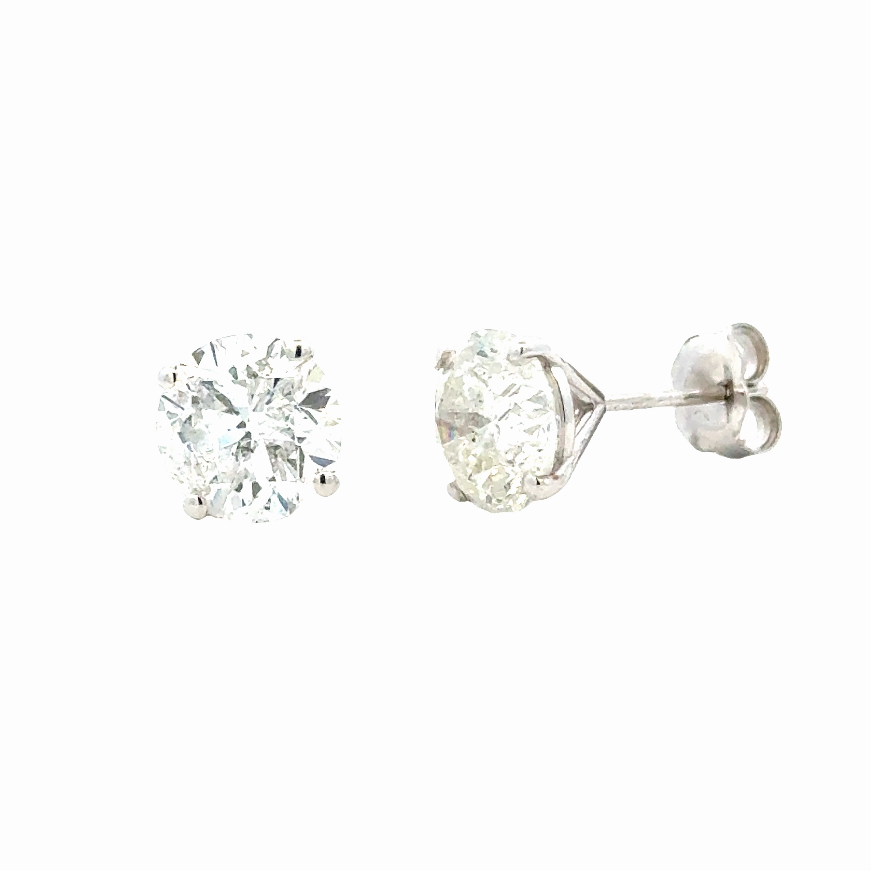 Artistic Item 4.08cttw Round Diamonds in Four Prong Martini Earrings