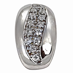 Soft Sparkle 925 Silver Pendant with Cubic Zirconia Gemstone by Famous Designer