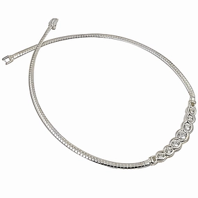 925 Sterling Silver Leaf Style Cubic Zirconia Gemstone Necklace - Adorable CZ Jewelry Thoughtful Adornment