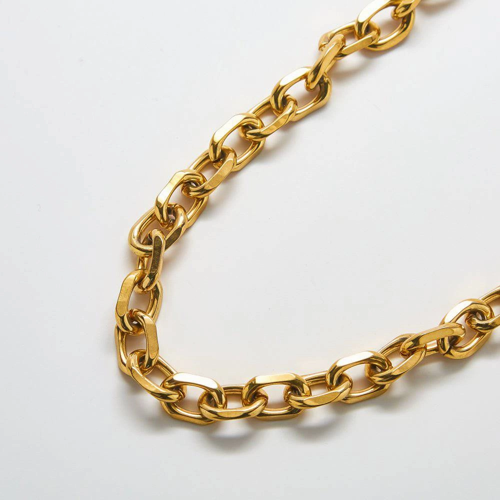 Gold Chunky Cable Chain Necklace Influencer Jewelry Easy Style