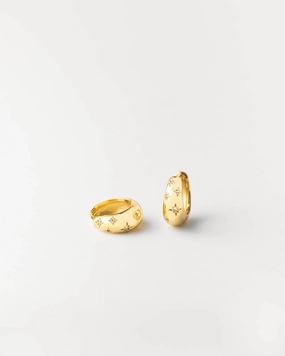 Refined Finish Cosmic Light Hoops