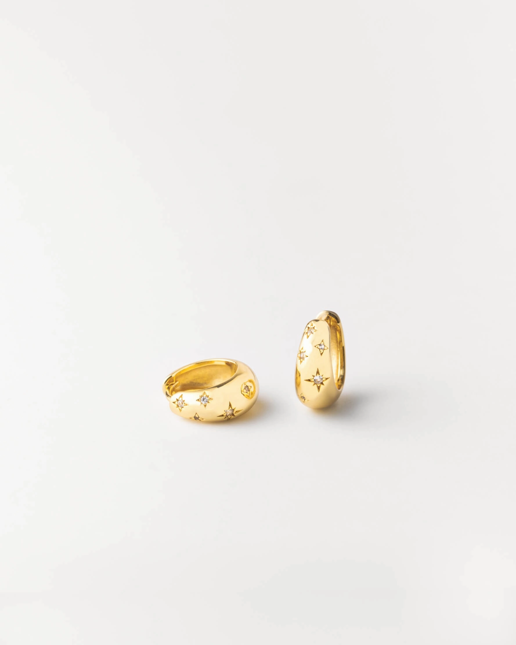 Refined Finish Cosmic Light Hoops