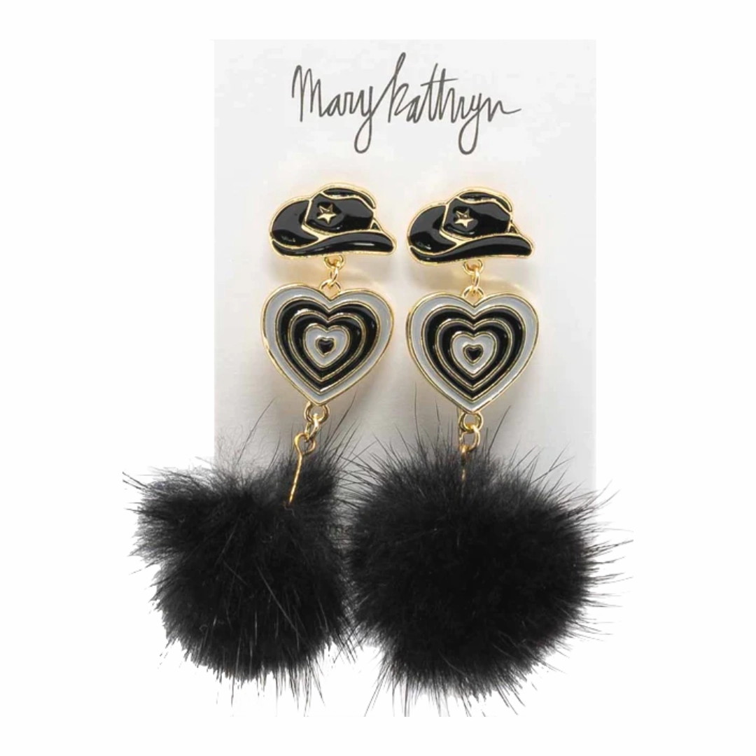 Aldean Cowboy Hat Puff Earrings Bold Jewelry Pieces