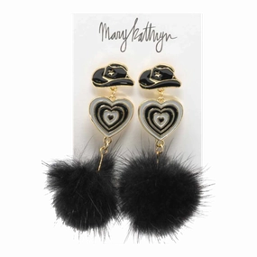 Aldean Cowboy Hat Puff Earrings Bold Jewelry Pieces