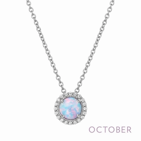 October Birthstone Necklace Modern Fashion