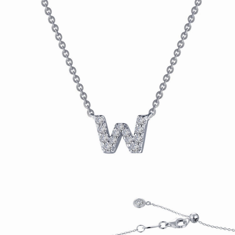 Letter W Pendant Necklace Date Style