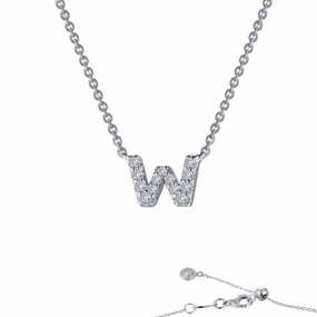 Letter W Pendant Necklace Date Style