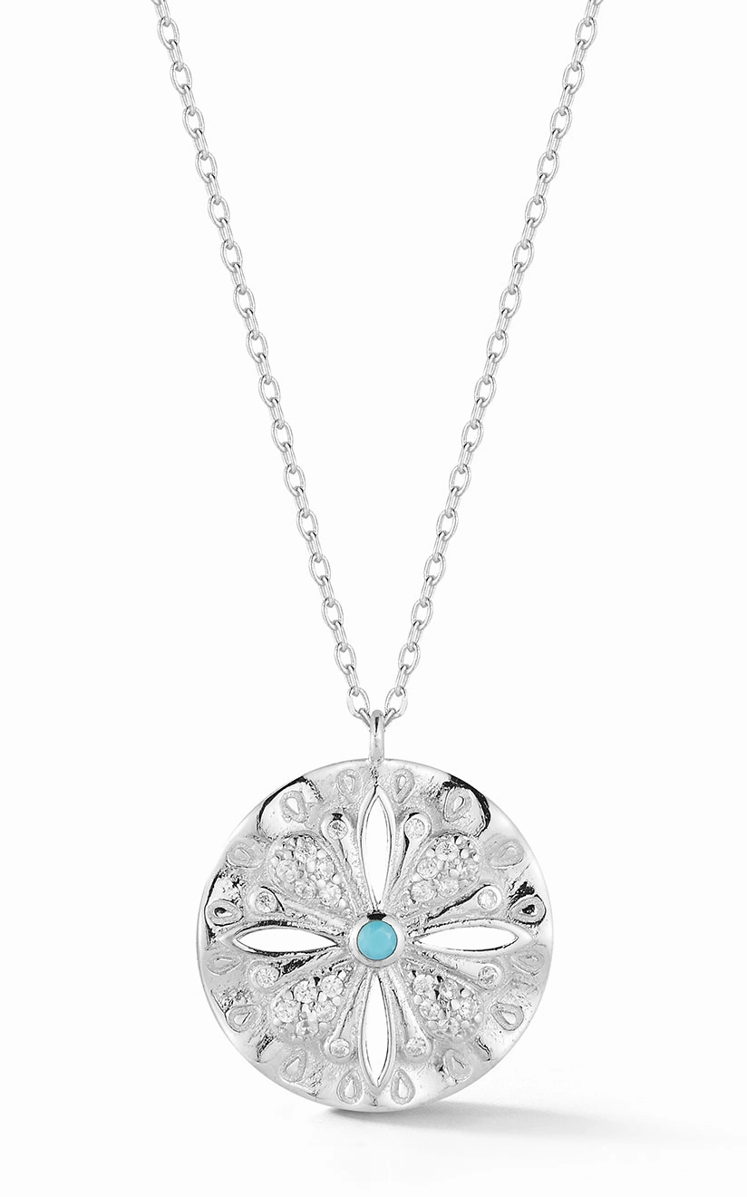 Finest Style Turquoise Medallion Pendant Necklace