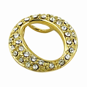 Contemporary piece Hooked Jewelry Designer CZ Gold Plated Silver Pendant - Elegant & Affordable Jewelry