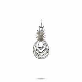 Aloha Pineapple Pendant in White Gold Quiet Moment Formal Present