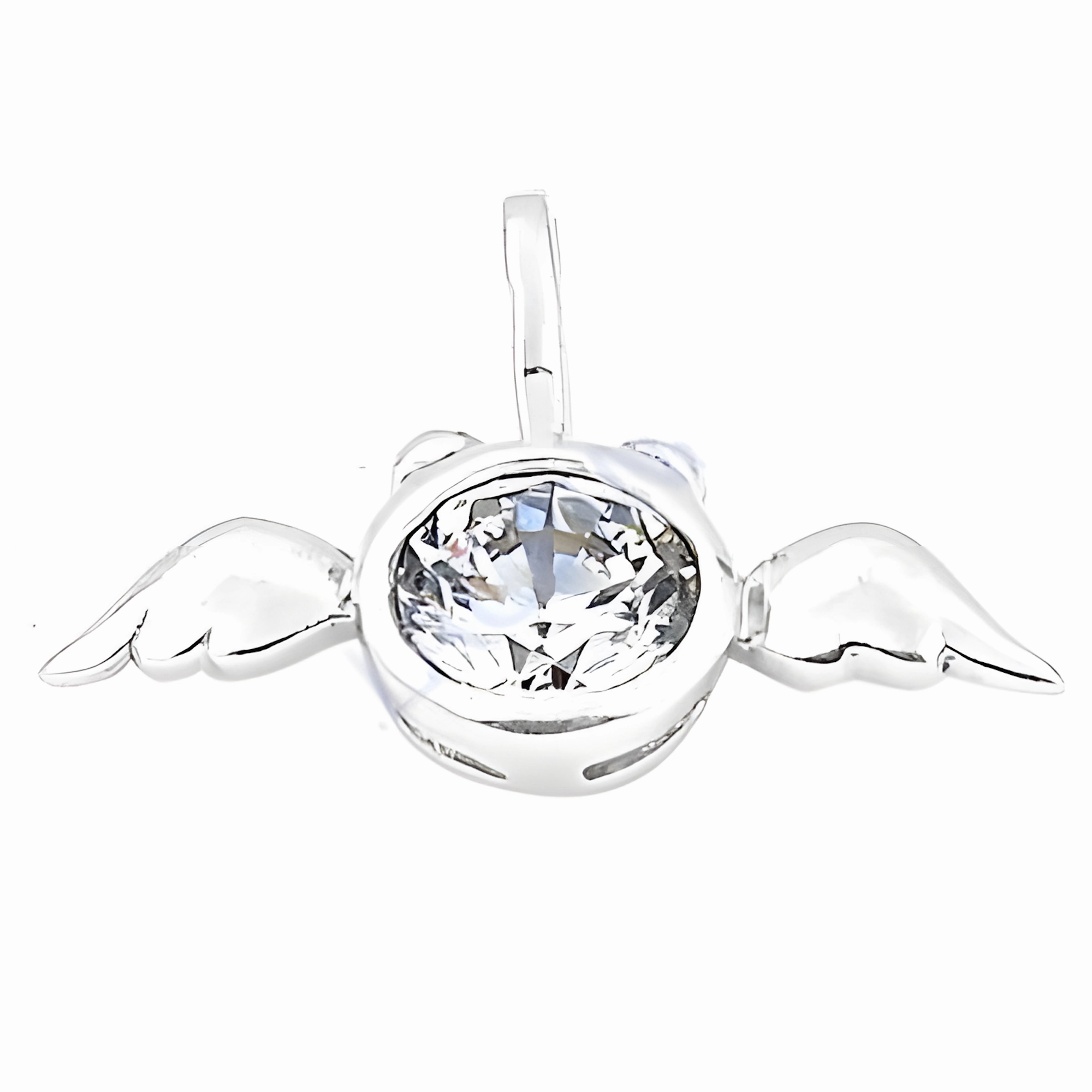 Antique Style Cubic Zirconia Silver Pendant - Graceful 925 Silver Jewelry Fantastic Accessory