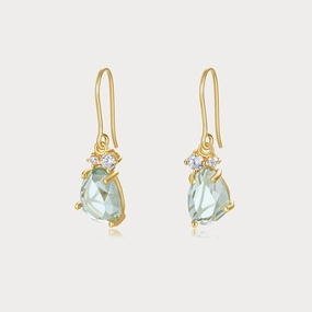 Aquamarine Earrings Minimalist Look Vibrant Gifts