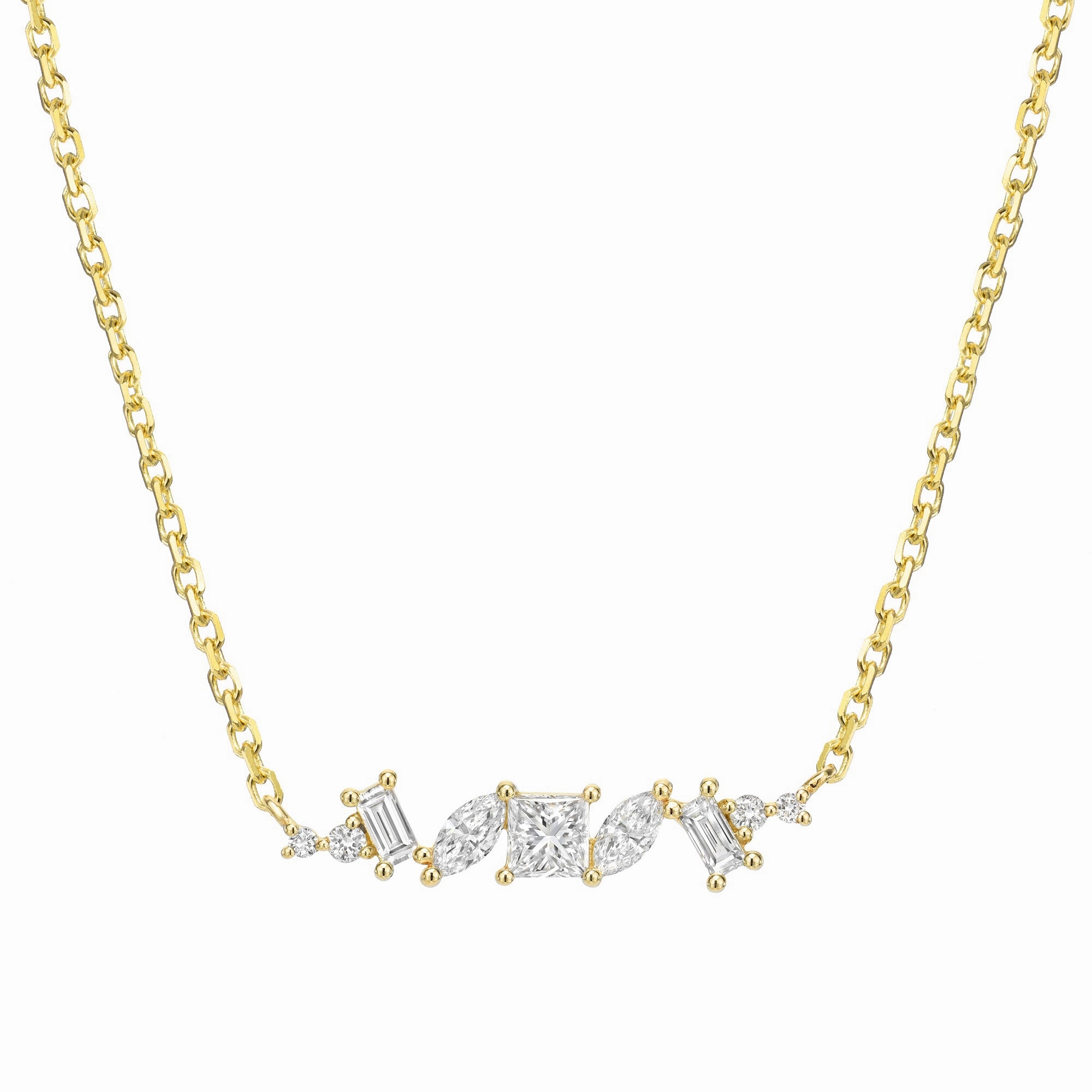 Elite Highlight Finest Form Chaos Necklace - 18k Gold   Diamonds