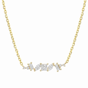 Elite Highlight Finest Form Chaos Necklace - 18k Gold   Diamonds