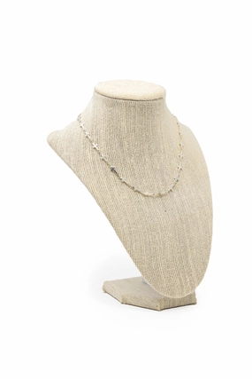 Silver Cross Chain Gleaming Gem