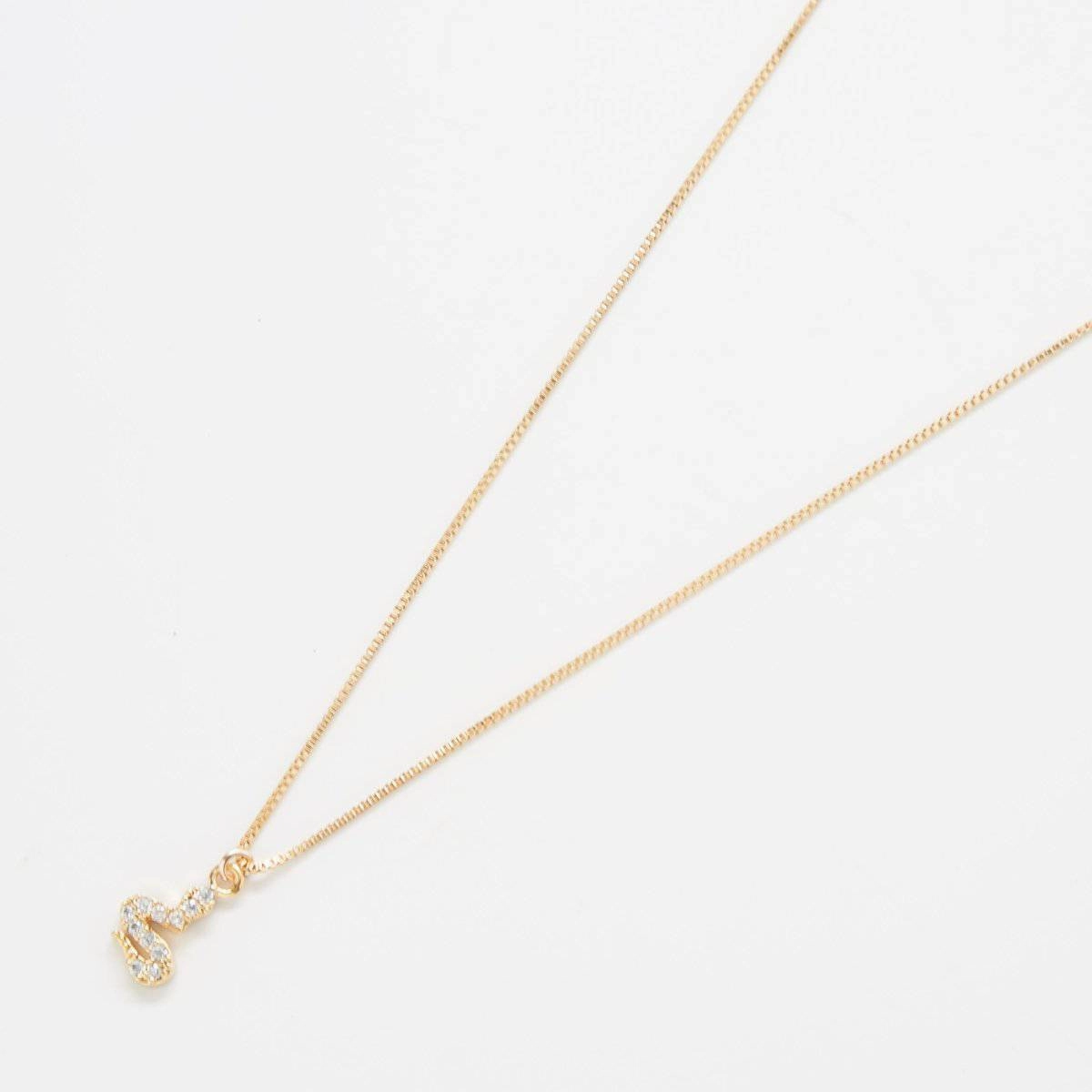 Fashion Girl Unisex accessory Gold Tiny Pave Snake Necklace