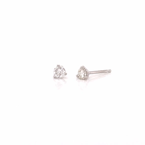 0.03cttw Round Diamond in Three Prong Martini Earrings Glittering Piece