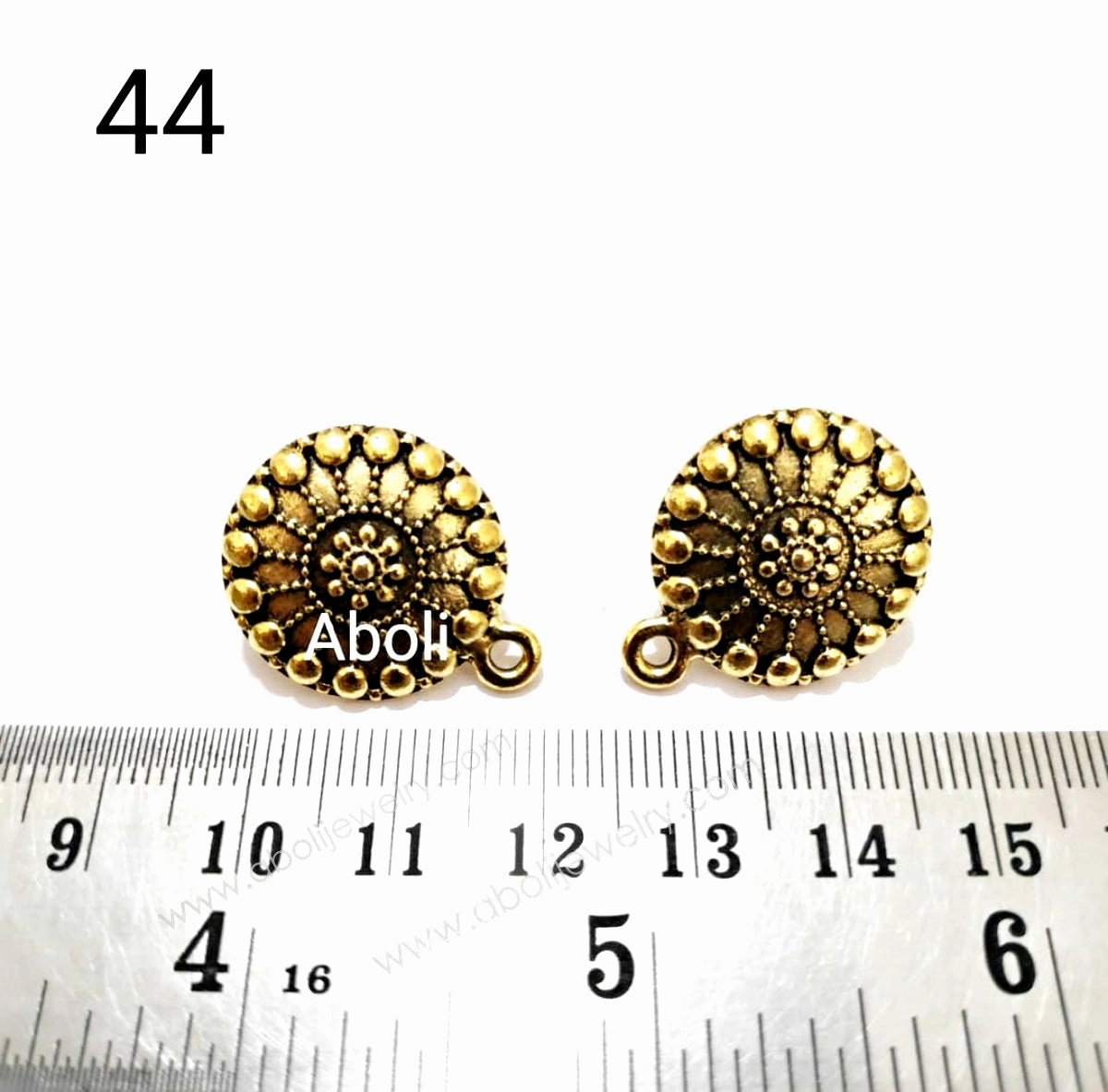 Attractive Jewelry Golden mandala stud earrings components metal earrings findings ESG44