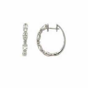 Geometric Adornment Holiday Accessory 14kwDiamond Small Hoop Earrings