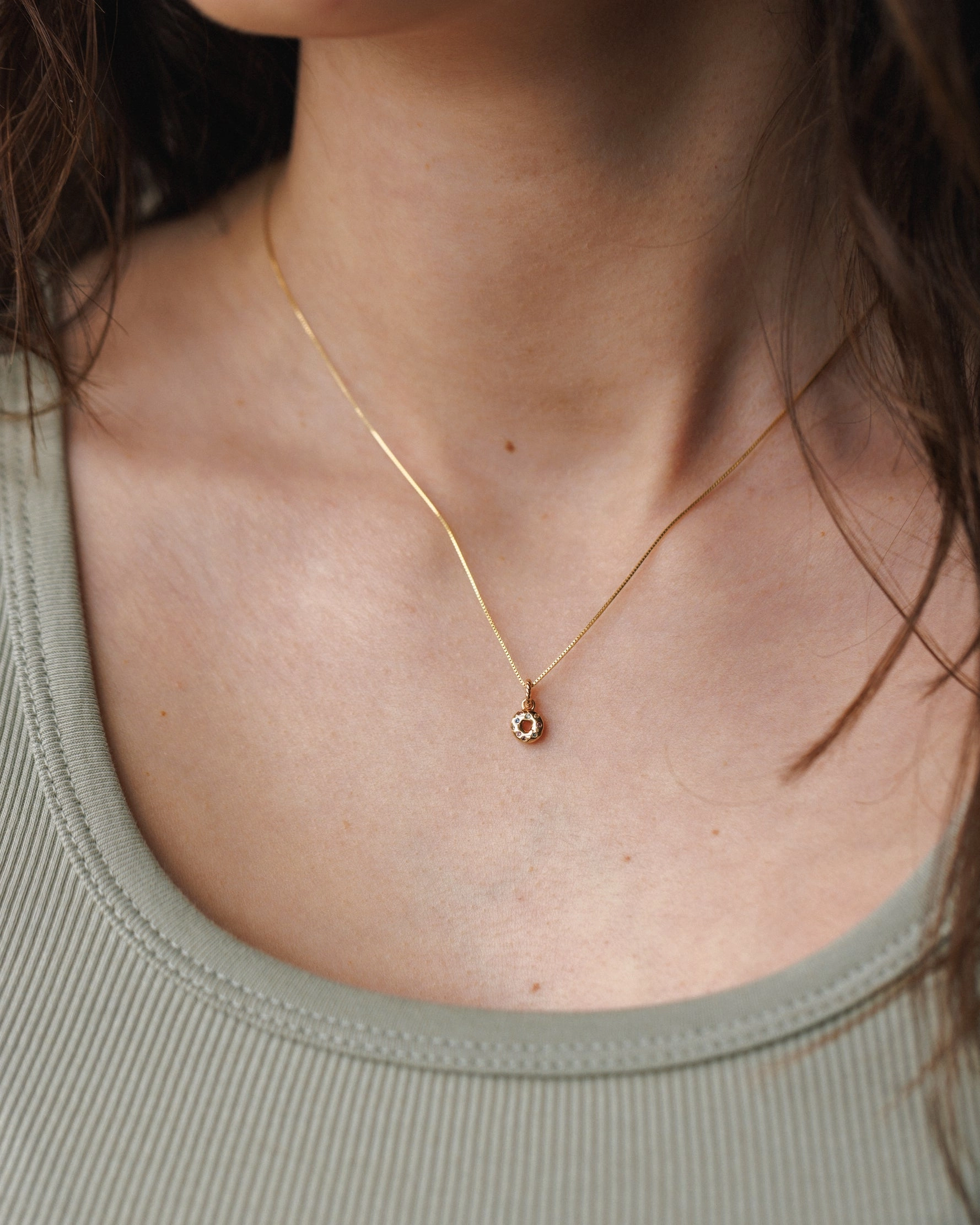 Indicating Jewelry Vintage Vibe Sprinkled Donut Charm