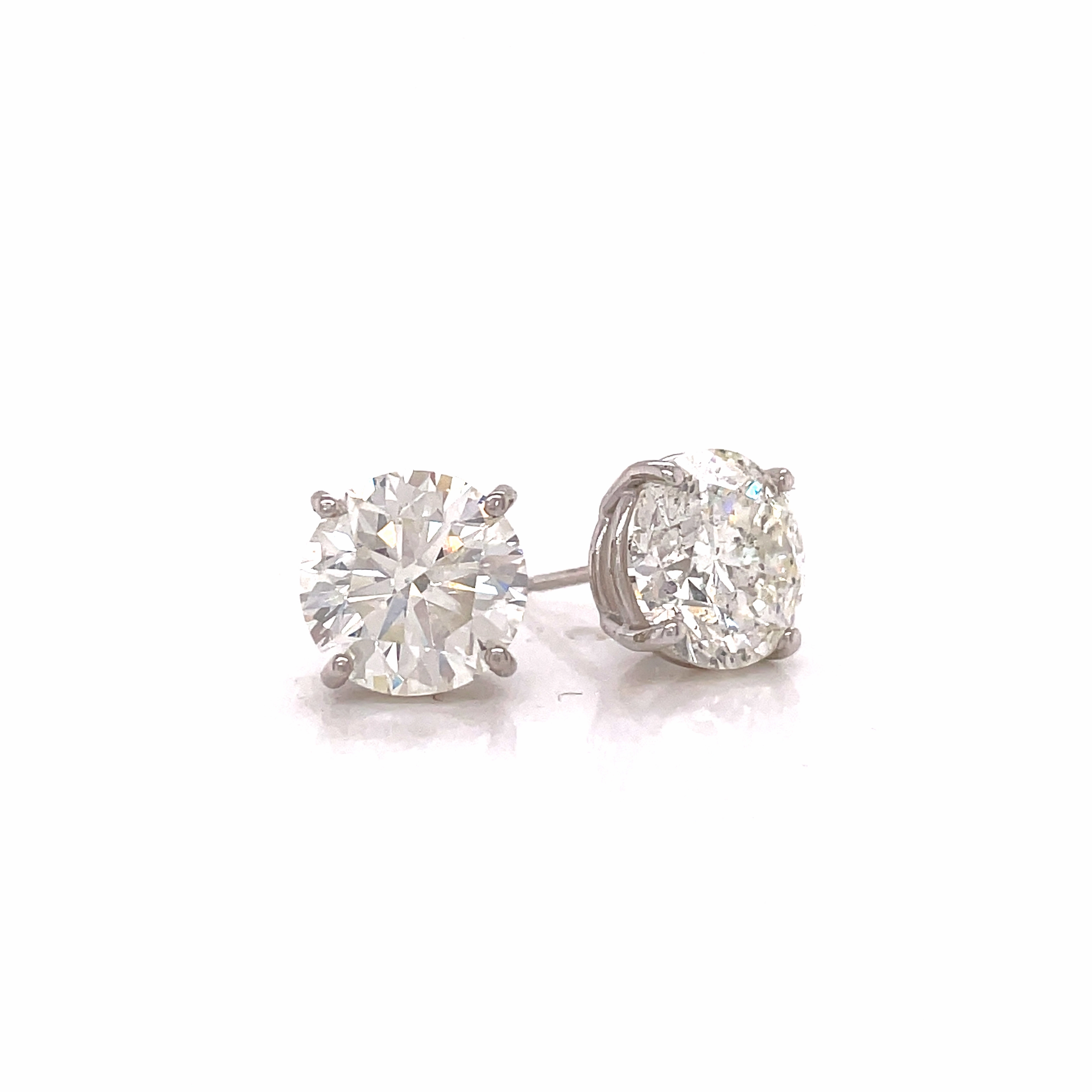 Stunning Embellishment Small Accent 2.08cttw Round Diamonds in Four Prong Martini Earrings