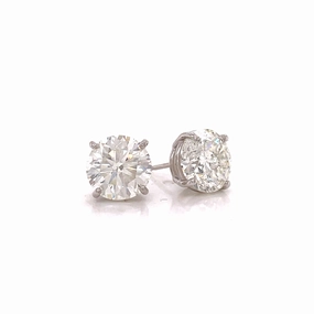 Stunning Embellishment Small Accent 2.08cttw Round Diamonds in Four Prong Martini Earrings