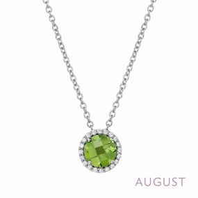 August Birthstone Necklace Daily Wear Jewelry graduation party